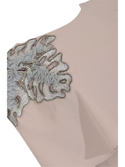 Abito composto Lizzy 66648 in crepe con strass TARIK EDIZ | 66648MINK